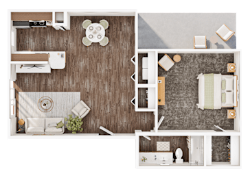 1 bed, 1 bath, 670 sqft, $1,030