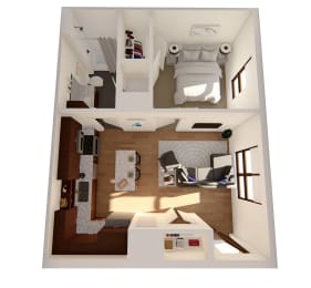 1 bed, 1 bath, 549 sqft, $890