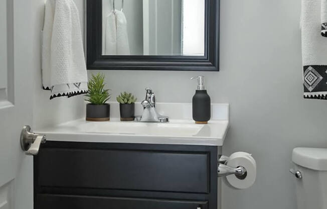 bathroom at West Carrollton apartments