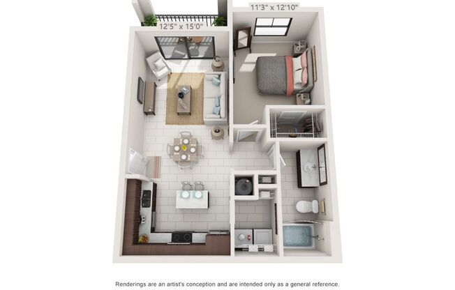 1 bed, 1 bath, 765 sqft, $2,189