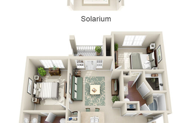 2 beds, 2 baths, 1,213 sqft, $1,276