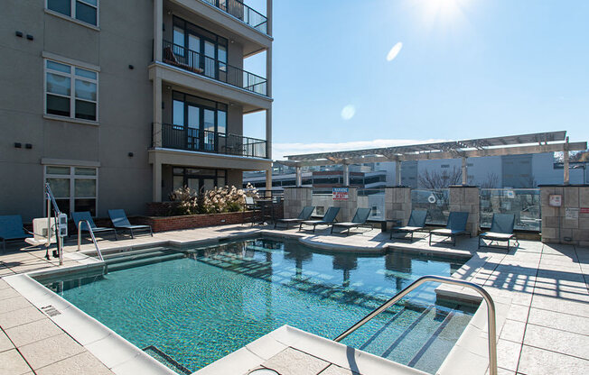 Pool at St. Marys Square Apartments, North Carolina
