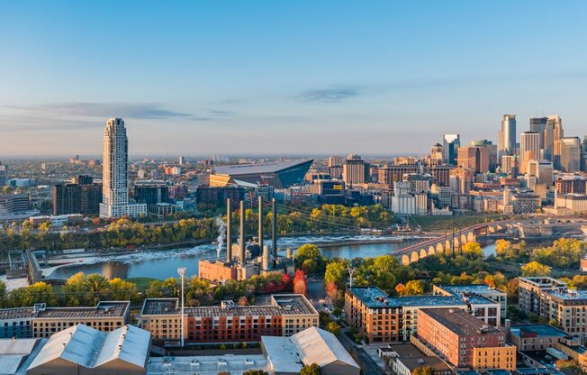 Stone Arch Minneapolis Aerial View