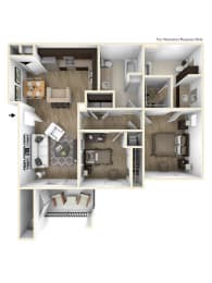 2 beds, 2 baths, 917 sqft, $1,605