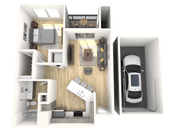 1 bed, 1 bath, 673 sqft, $1,375