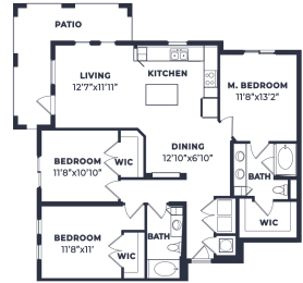 3 beds, 2 baths, 1,350 sqft, $2,799