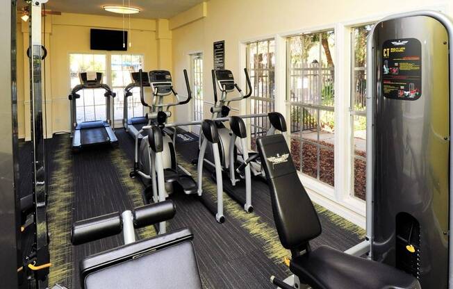 Fully-Equipped Fitness Center at Bay Crossings; Apartments For Rent Tampa, FL