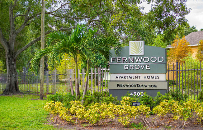 Property Signage at Fernwood Grove Apartments, Tampa, Florida
