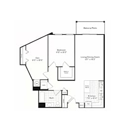 1 bed, 1 bath, 959 sqft, $2,838