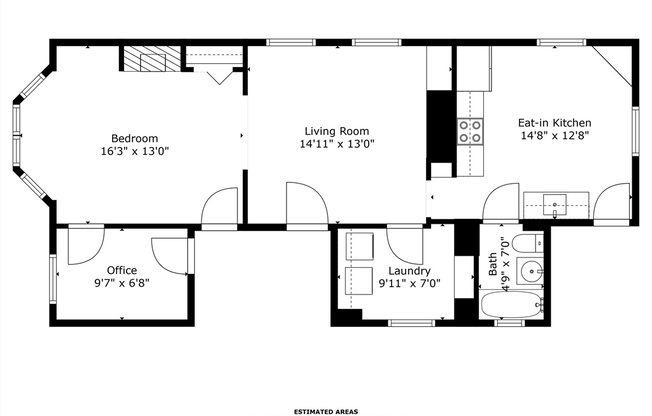 1 bed, 1 bath, 734 sqft, $2,625, Unit 2