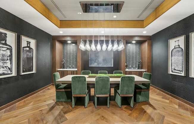 Gorgeous dining room at Bayview Apartments, Emeryville, CA
