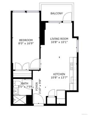 1 bed, 1 bath, $2,750, Unit 5J