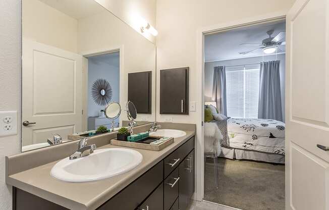 Bathroom at Westlink at Oak Station Apartments in Lakewood, CO