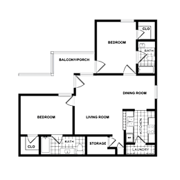 2 beds, 2 baths, 1,010 sqft, $1,493