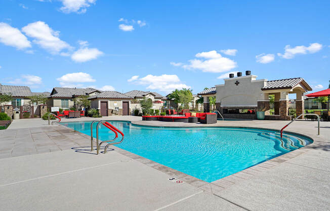 our apartments have a large swimming pool at our apartments