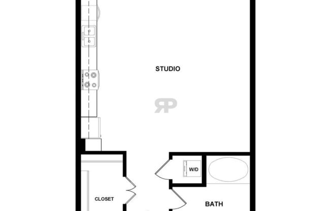 Studio, 1 bath, 593 sqft, $1,691