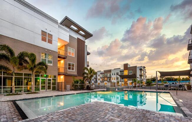 the swimming pool at the preserve at polo apartments fl