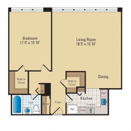 1 bed, 1 bath, 790 sqft, $2,104