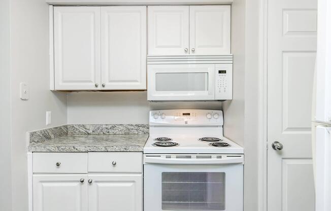 a stove top oven sitting inside of a kitchen