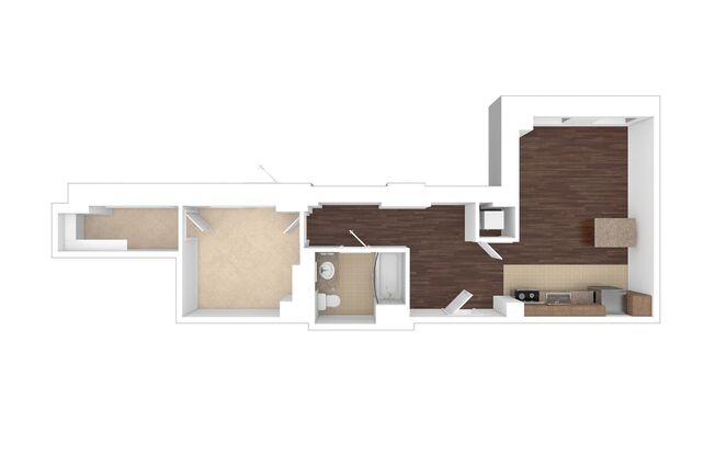 1 bed, 1 bath, 761 sqft, $2,595, Unit C-1503