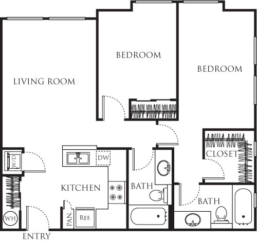 2 beds, 2 baths, 845 sqft, $2,689