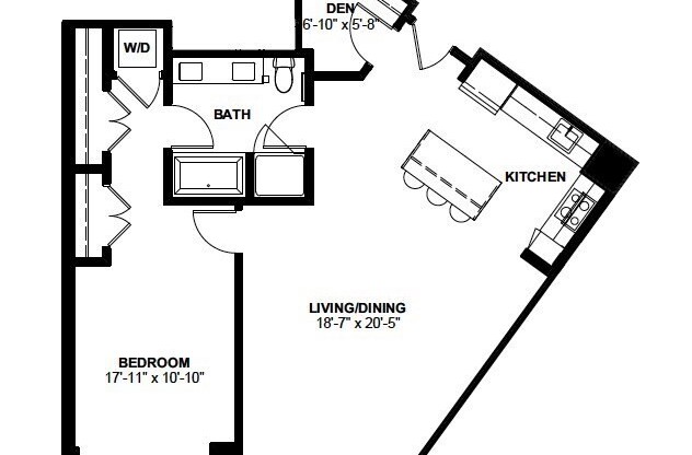 1 bed, 1 bath, 961 sqft, $5,025, Unit 1111