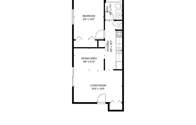 1 bed, 1 bath, 600 sqft, $899, Unit 855 - 02