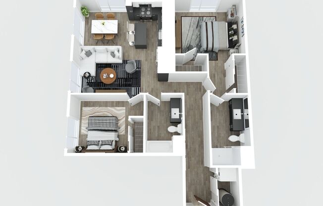 2 beds, 2 baths, 1,061 sqft, $2,210, Unit 404