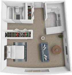 Studio, 1 bath, 445 sqft, $1,010