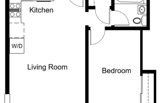 1 bed, 1 bath, 526 sqft, $2,125, Unit 204
