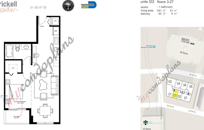 Studio, 1 bath, $2,400, Unit Apt 1503