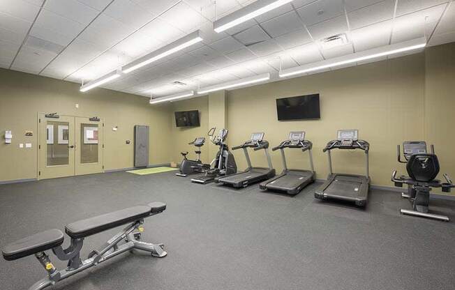 Fitness Center with cardio and strength equipment 