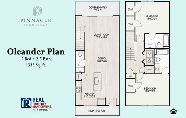 2 beds, 2.5 baths, 1,333 sqft, $1,625, Unit Sandy Ridge Loop 8776