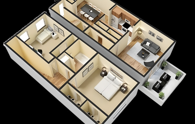 2 beds, 1.5 baths, 1,100 sqft, $1,250, Unit 4100A