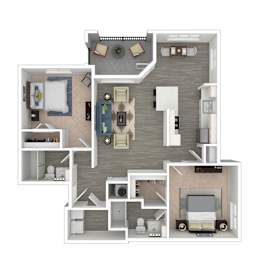 2 beds, 2 baths, 1,114 sqft, $1,872