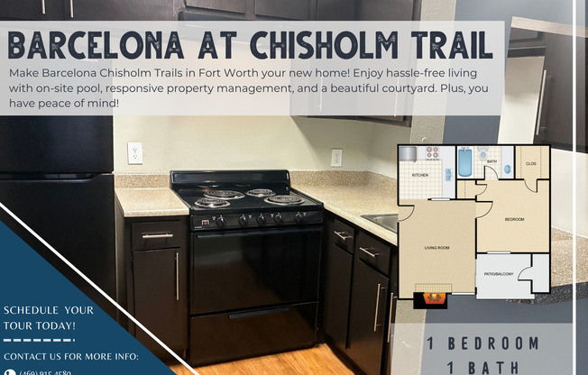 1 bed, 1 bath, 500 sqft, $765, Unit 115