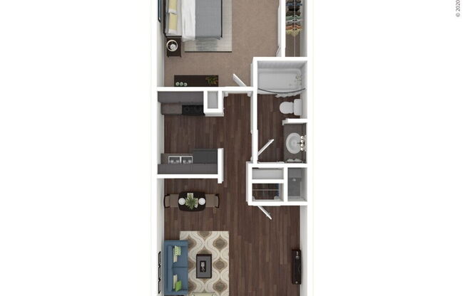 1 bed, 1 bath, 544 sqft, $811