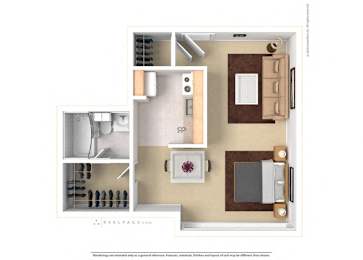Studio, 1 bath, 650 sqft, $1,684
