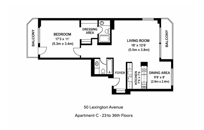 2 beds, 2 baths, 900 sqft, $6,750, Unit 23C