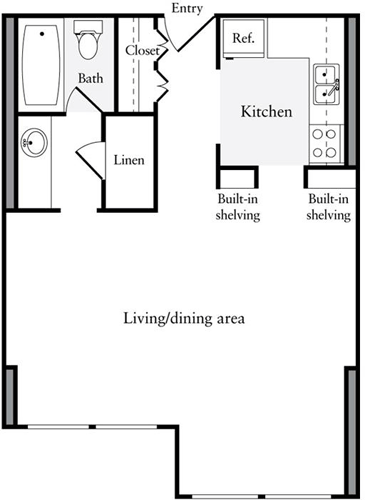 Studio, 1 bath, 459 sqft, $2,038, Unit 0527
