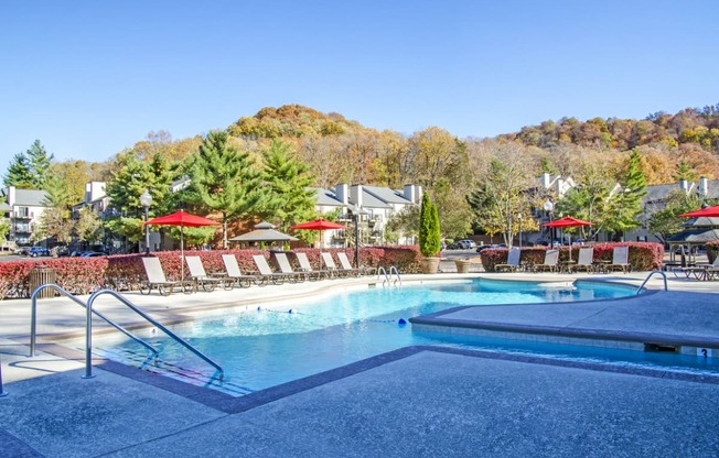 a swimming pool at the resort on a sunny day