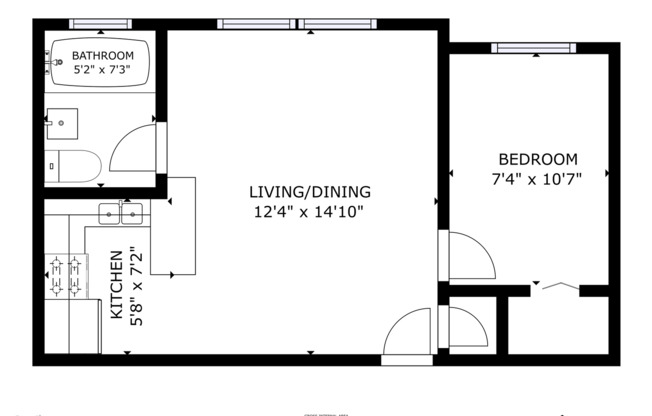 1 bed, 1 bath, 354 sqft, $885, Unit 233-106