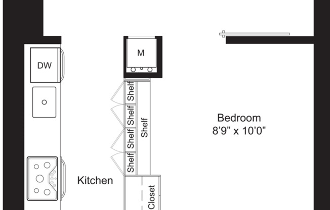 Studio, 1 bath, 571 sqft, $2,445, Unit 3305