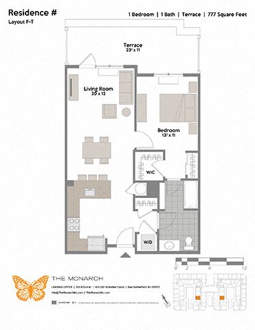 1 bed, 1 bath, 777 sqft, $2,660