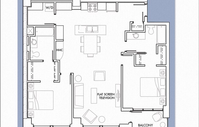 2 beds, 2 baths, 1,280 sqft, $2,035