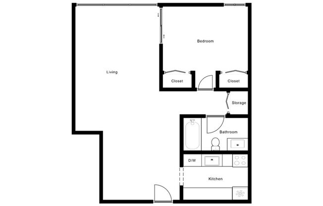 1 bed, 1 bath, 734 sqft, $1,099, Unit 607