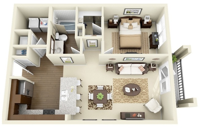 1 bed, 1 bath, 766 sqft, $1,375