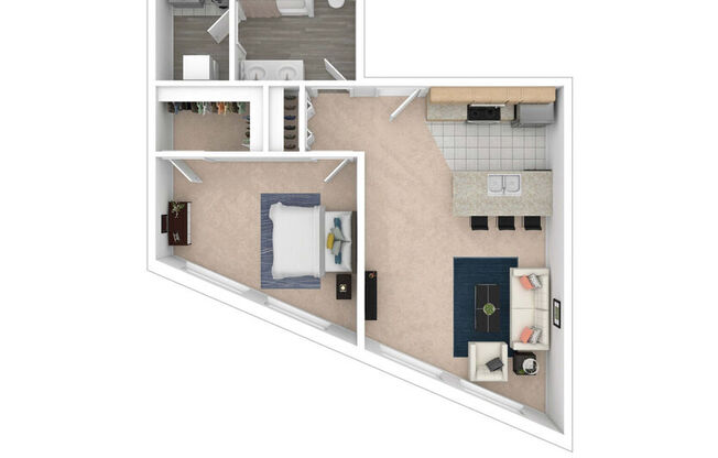 1 bed, 1 bath, 720 sqft, $1,329