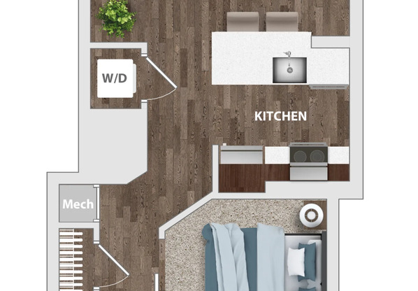 1 bed, 1 bath, 499 sqft, $1,625, Unit HA-604