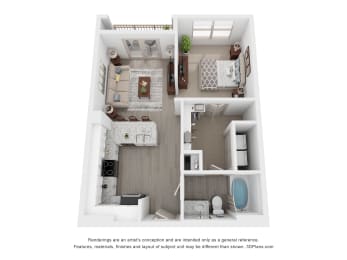 1 bed, 1 bath, 588 sqft, $1,207